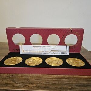 Gold-Plated Commemorative Medallions Set